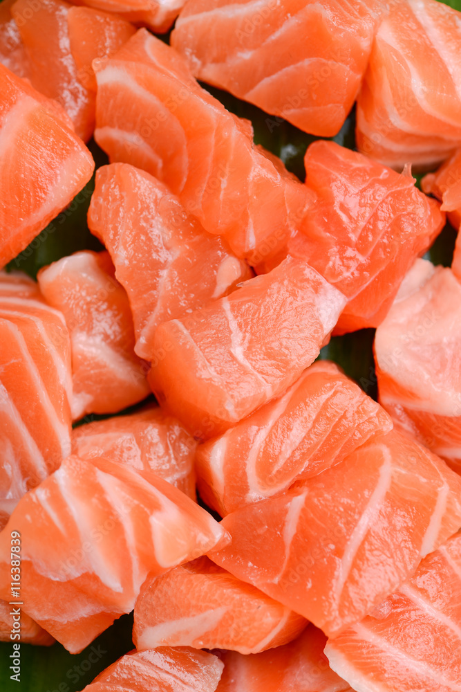 raw salmon slice raw salmon slice