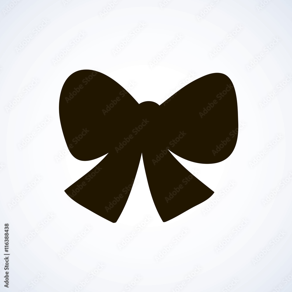 Lush bow. Vector drawing Lush bow. Vector drawing