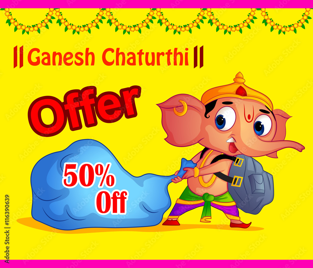 Happy Ganesh Chaturthi Festival. Ganesha Character