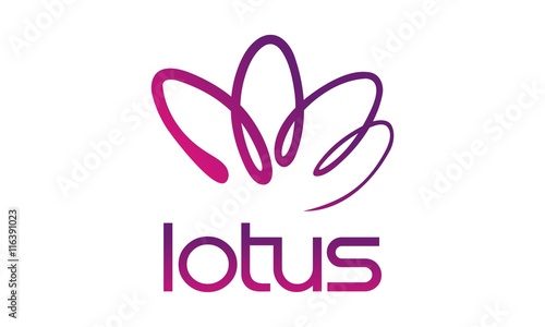 abstract lotus logo design
