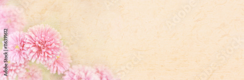 Pink flower in soft and blurred style with mulberry paper textur