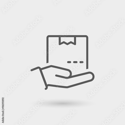 delivery thin line icon