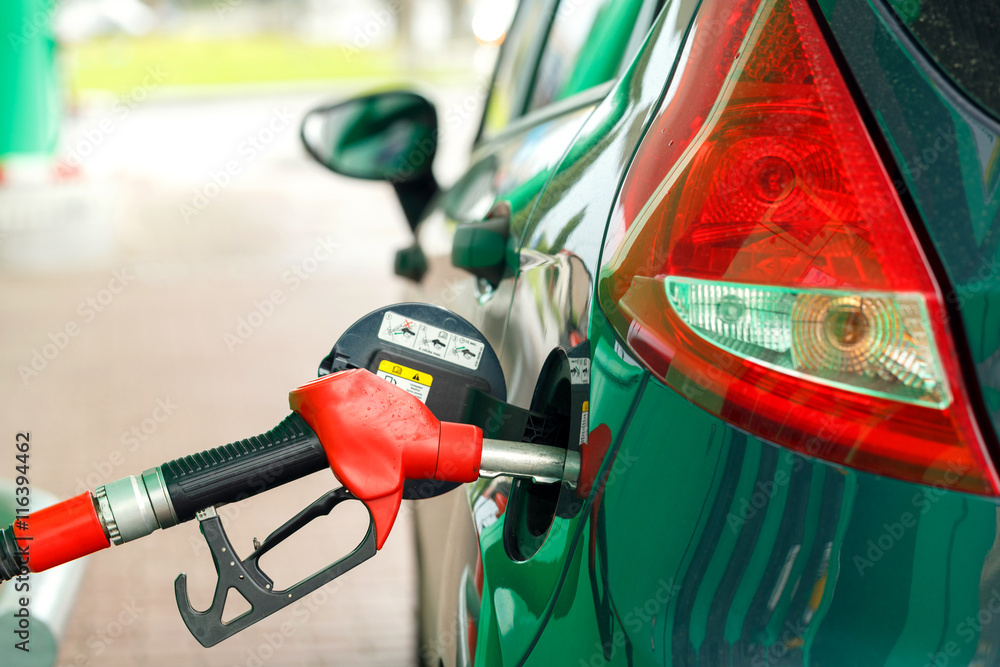 Fototapeta premium Car refueling on a petrol station
