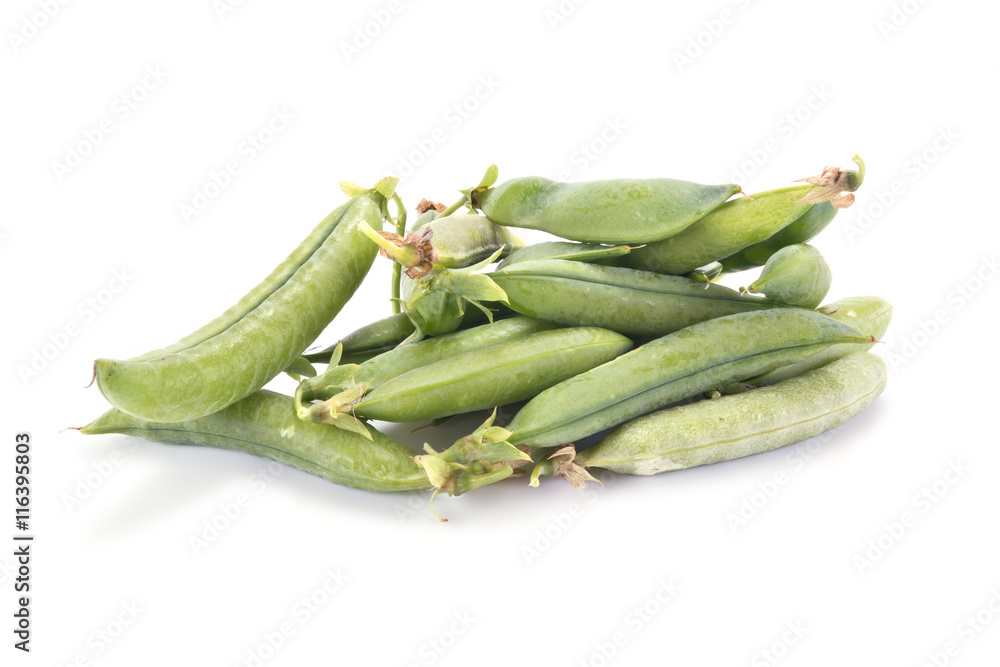 Pods of green peas