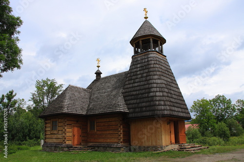 The wooden church dedicated to Our Lady of Czestochowa Wola Michowa (Bieszczady Poland)