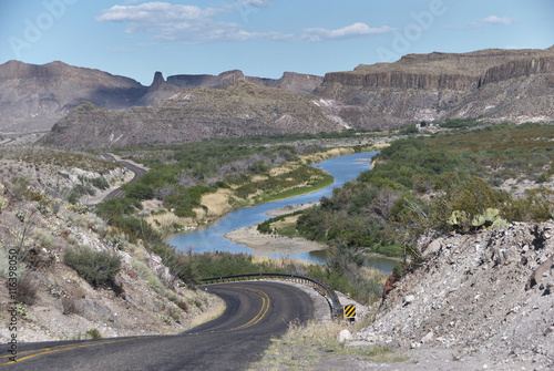View over winding Rio Grande in Big Bend Ranch State Park