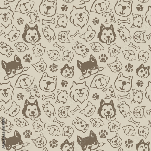 犬のイラスト　模様