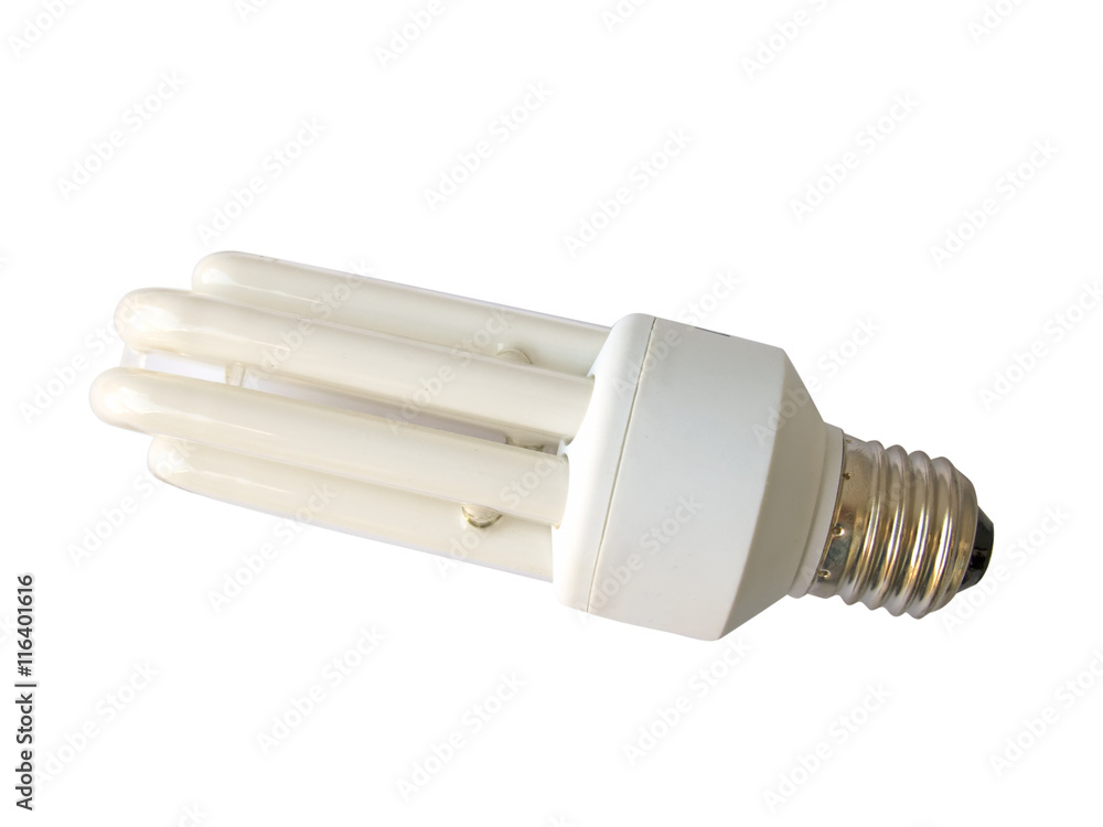 An nergy efficient light bulb isolated on white. Clipping path An nergy efficient light bulb isolated on white. Clipping path