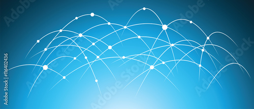 Futuristic data network illustration