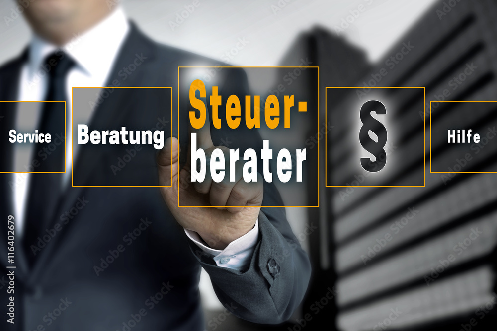 Steuerberater touchscreen konzept hintergrund Steuerberater touchscreen konzept hintergrund