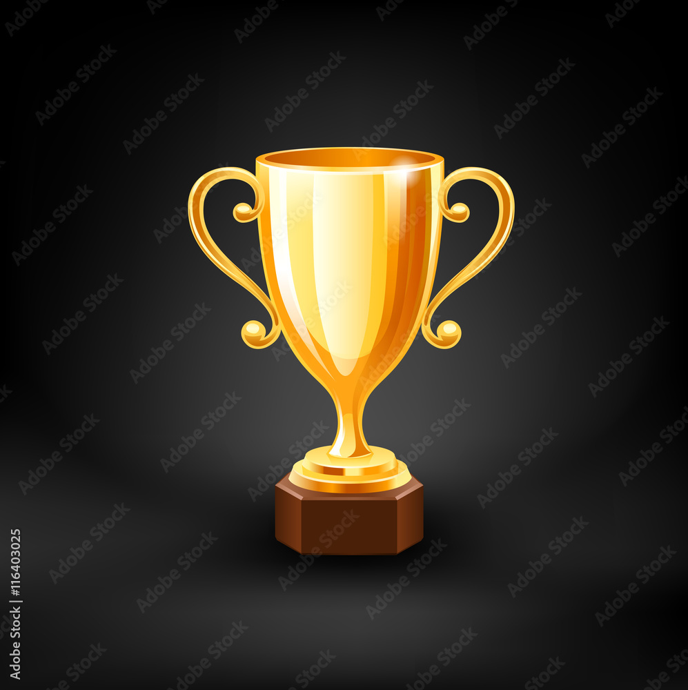 Gold Trophy Cup. Vector Gold Trophy Cup. Vector