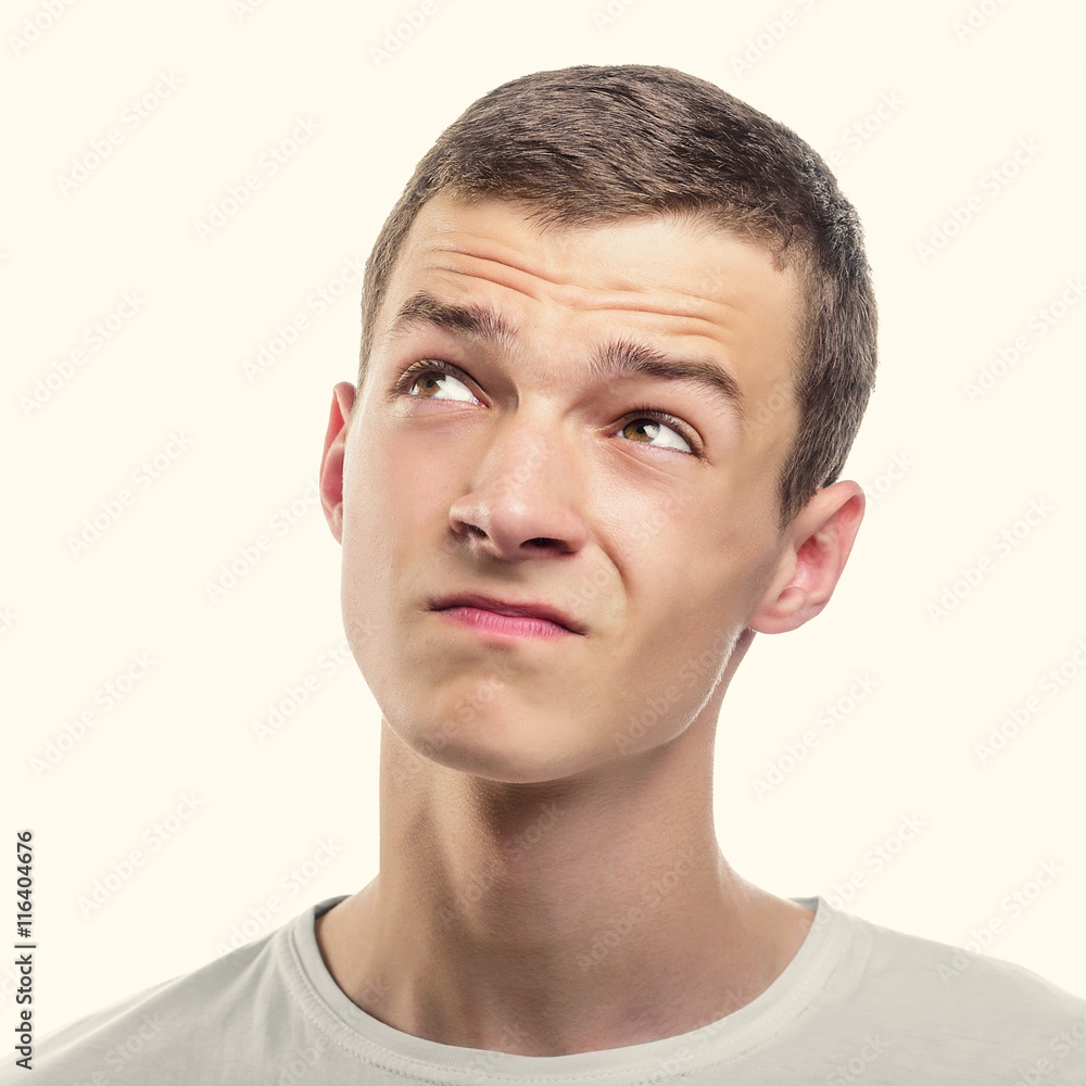 Fototapeta premium Young thoughtful man.