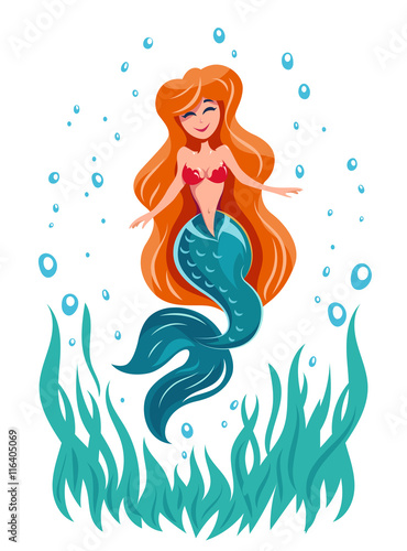 Mermaid fairy tale marine character