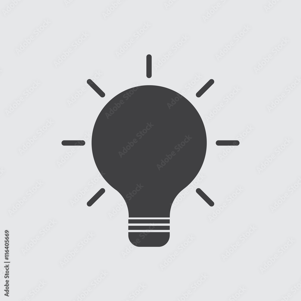 Lightbulb icon, Vector Lightbulb icon eps10. Lightbulb icon, Vector Lightbulb icon eps10.