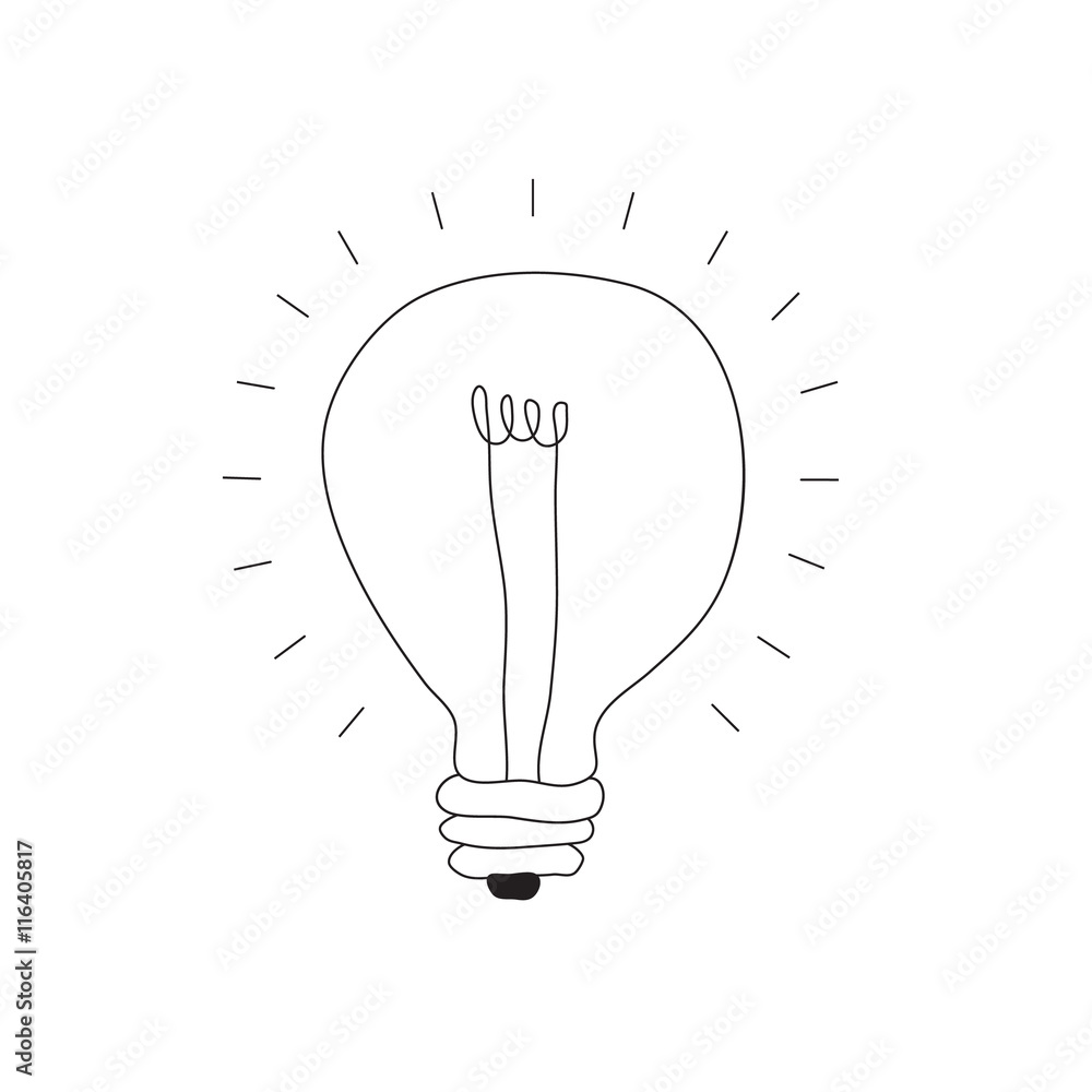 the sketch of bulb the sketch of bulb