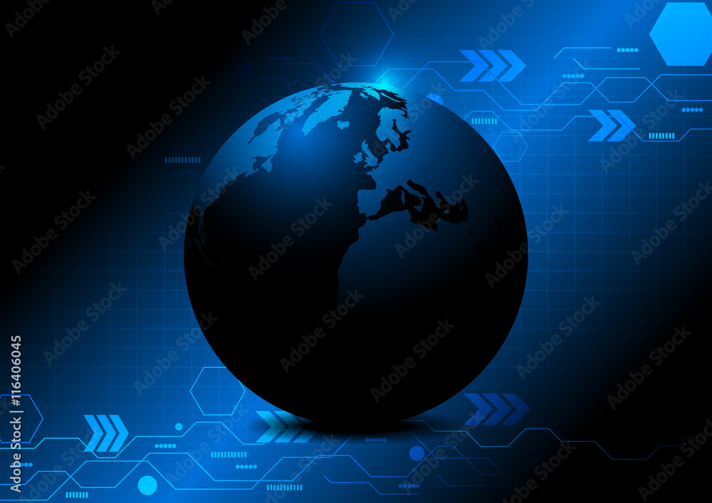 Abstract globe technology background some Elements of this image furnished by NASA