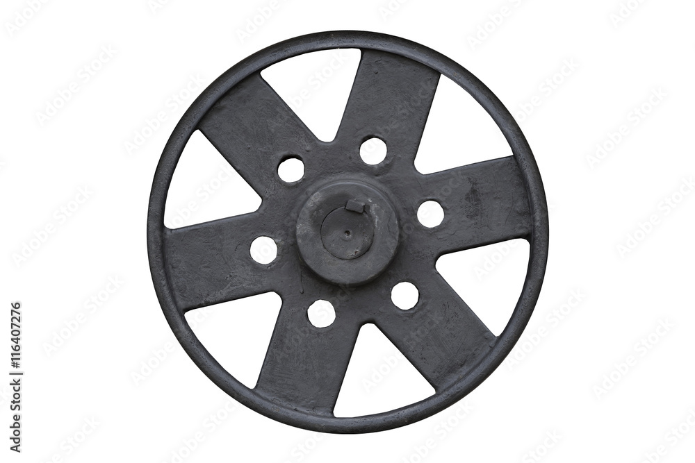 black steel wheel