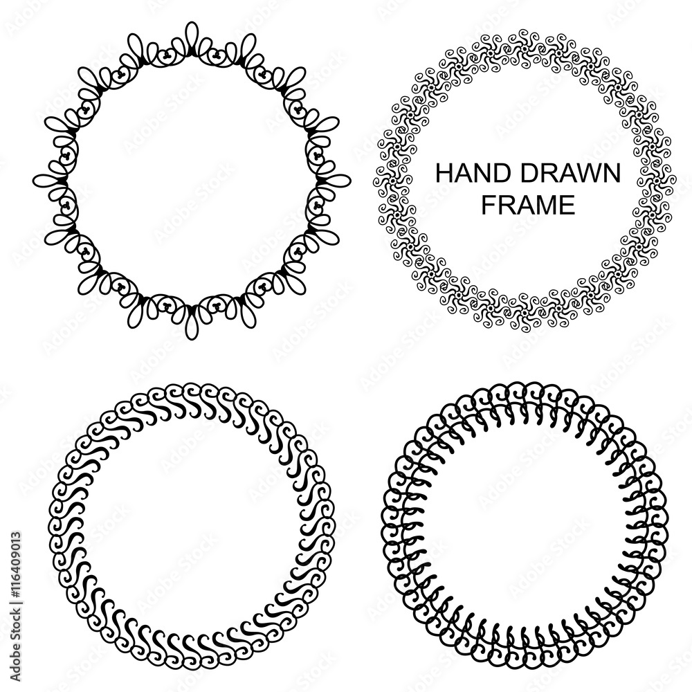 Set of round frames Set of round frames