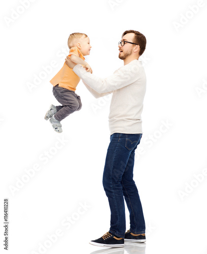 father with son playing and having fun