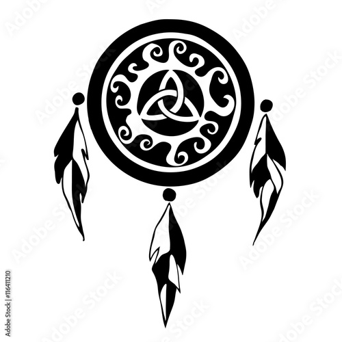 Dreamcatcher drawn by ink.