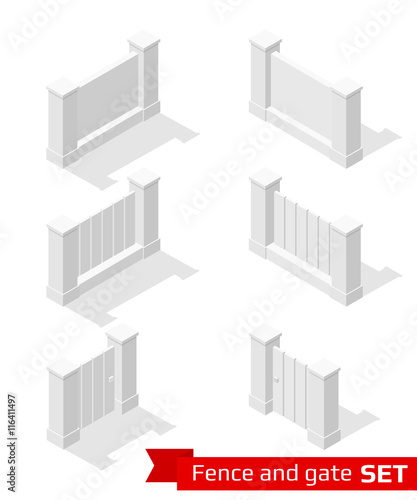 Isometric fence and gate constructor.