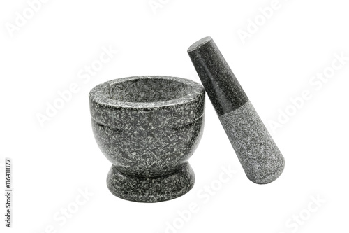 Mortar and Pestle Isolated on a White Background