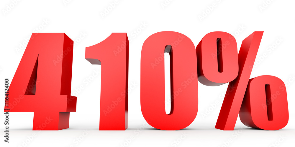 Discount 410 percent off. 3D illustration. Discount 410 percent off. 3D illustration.
