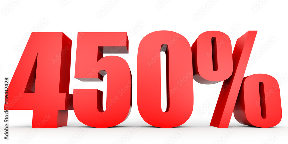 Discount 450 percent off. 3D illustration. Discount 450 percent off. 3D illustration.
