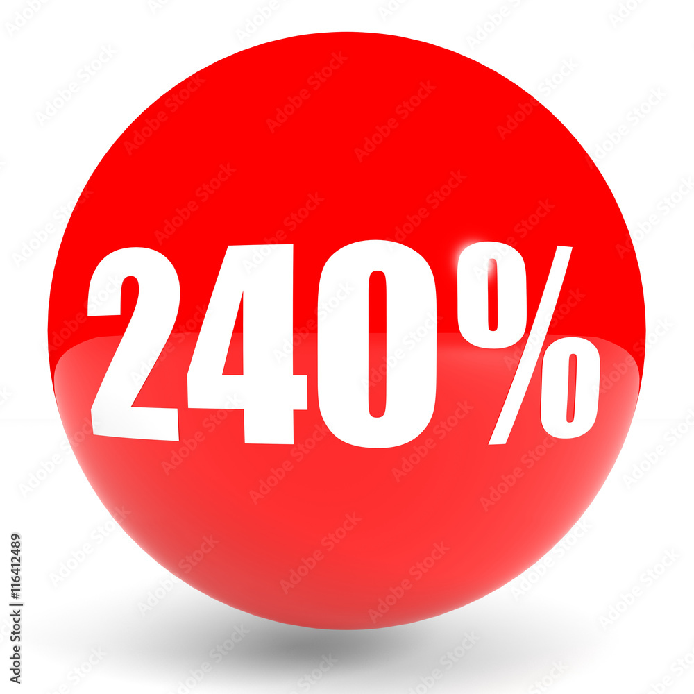 Discount 240 percent off. 3D illustration. Discount 240 percent off. 3D illustration.