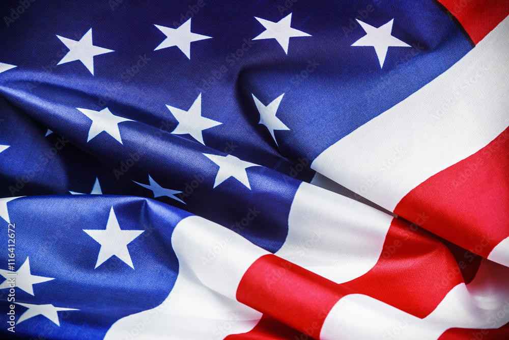 Fototapeta premium Flaga amerykańska Close-up tło