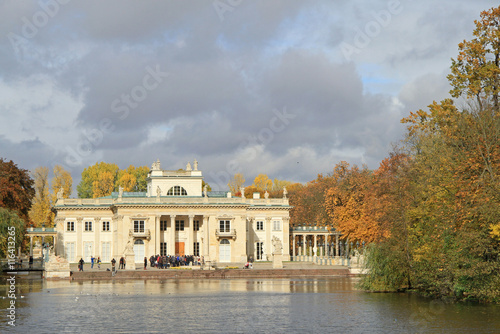 Lazienki Palace in Warsaw, autumn view