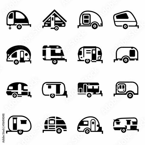Vector Trailer icon set