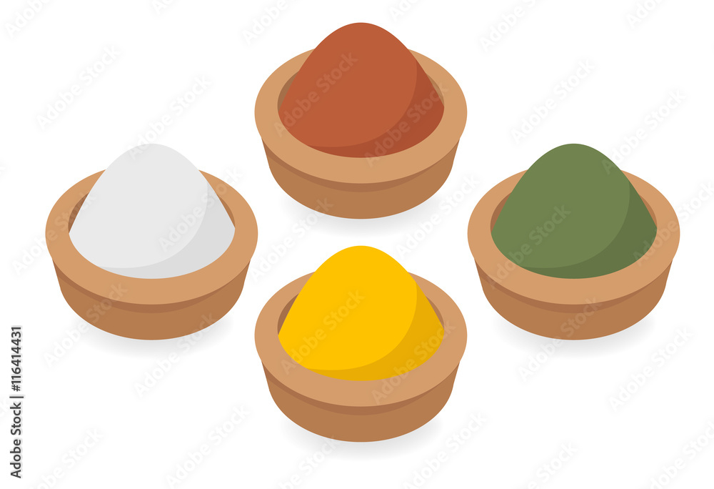 Indian spices icon, cartoon style
