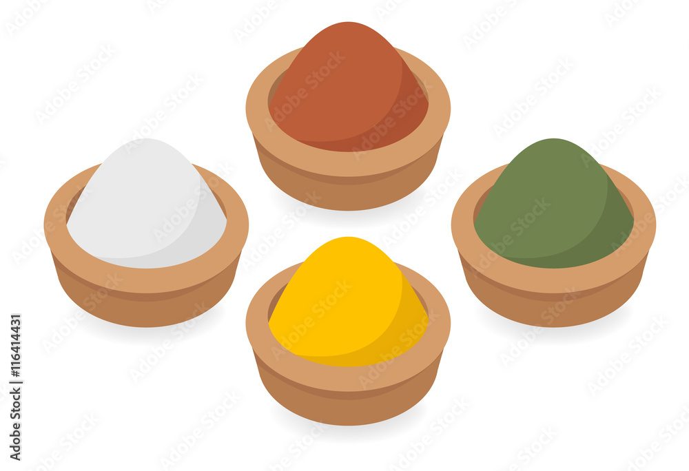 Indian spices icon, cartoon style Indian spices icon, cartoon style