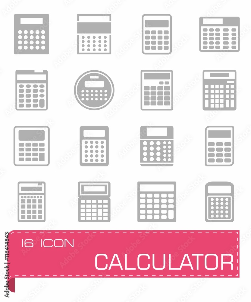 Vector Calculator icon set Vector Calculator icon set