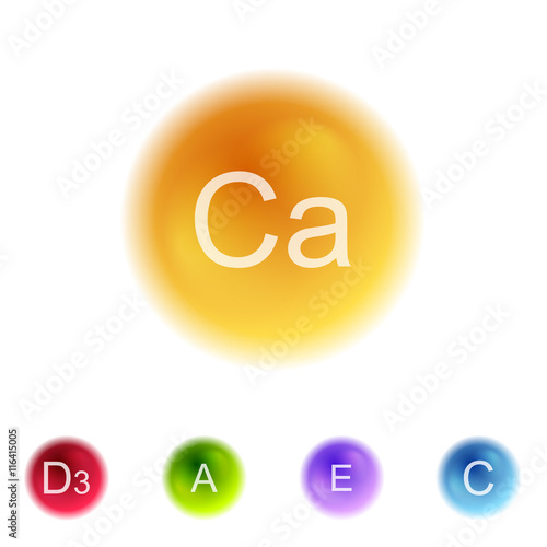 Vitamins colorful balls vector background