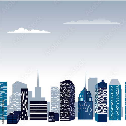 Modern city skyline vector