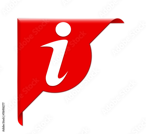 informations bannière coin rouge