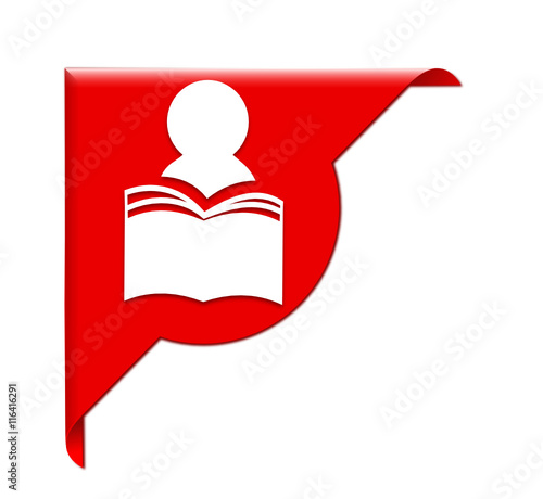 journaux livres bannière coin rouge