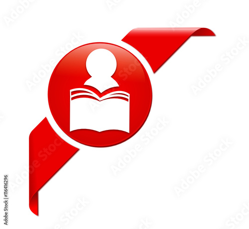 journaux livres bouton coin rouge