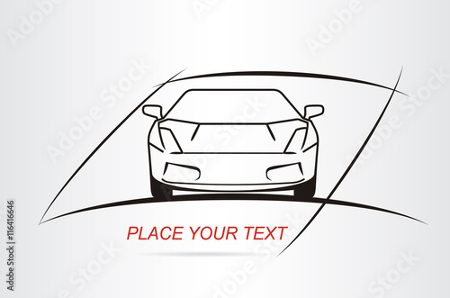 Silhouette of the car.