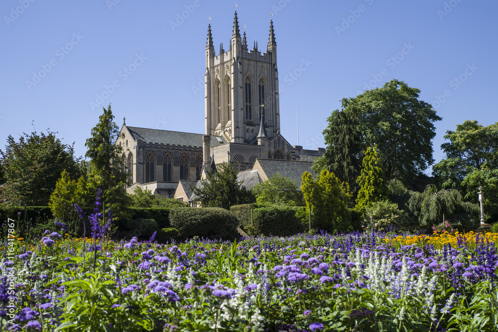 St. Edmundsbury Cathedral from Abbey Gardens in Bury St. Edmunds