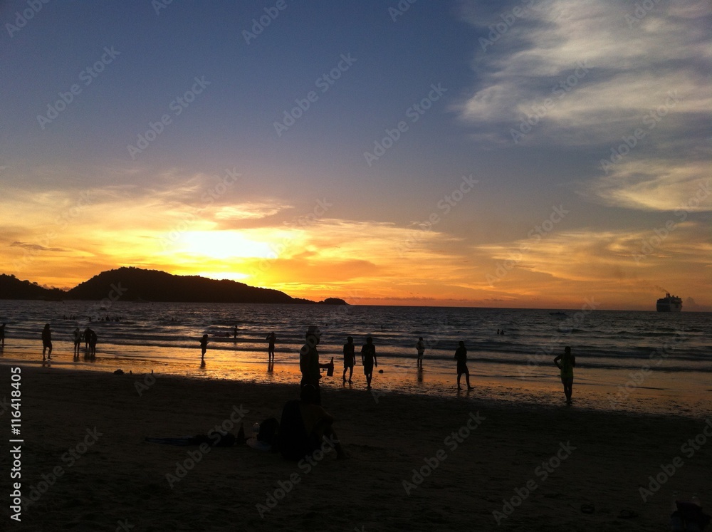 at the beach atfer the suset, beautiful sky at the beach atfer the suset, beautiful sky