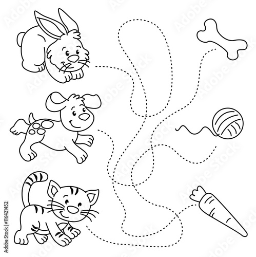 educational exercise and coloring book for children