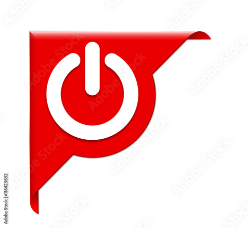 marche arrêt bouton coin rouge