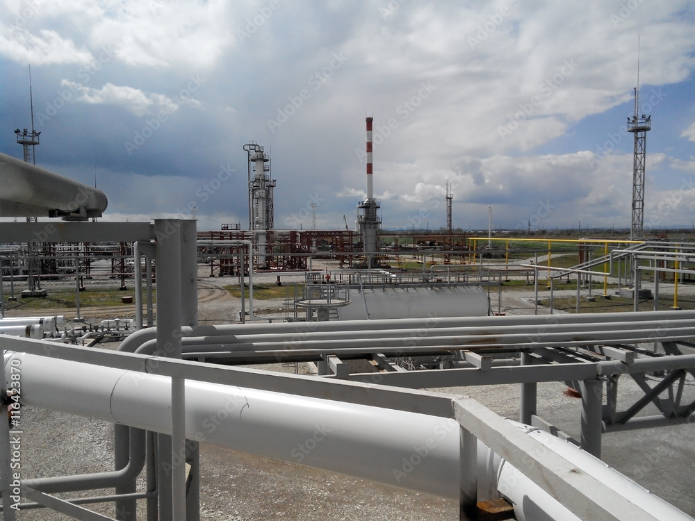 The oil refinery The oil refinery