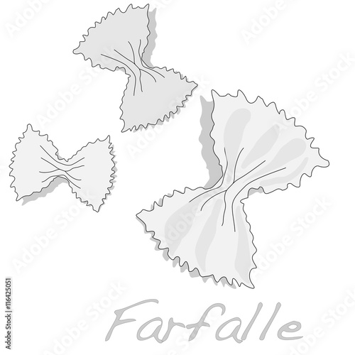 farfalle vector image