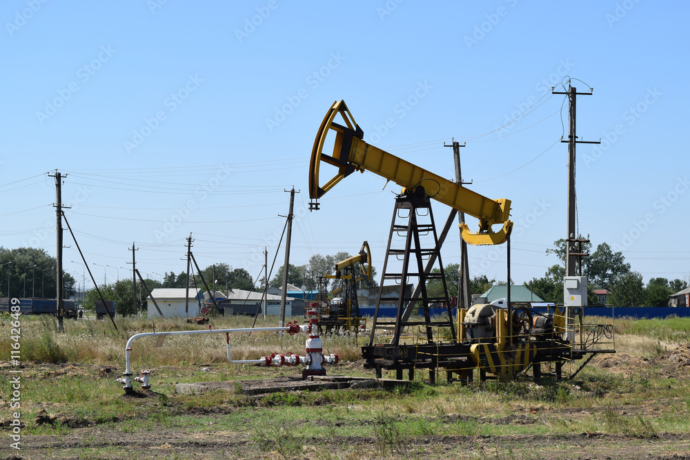 Pumping unit as the oil pump installed on a well Pumping unit as the oil pump installed on a well