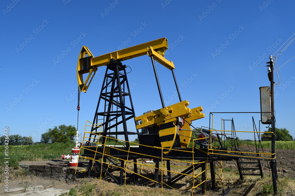 Pumping unit as the oil pump installed on a well Pumping unit as the oil pump installed on a well