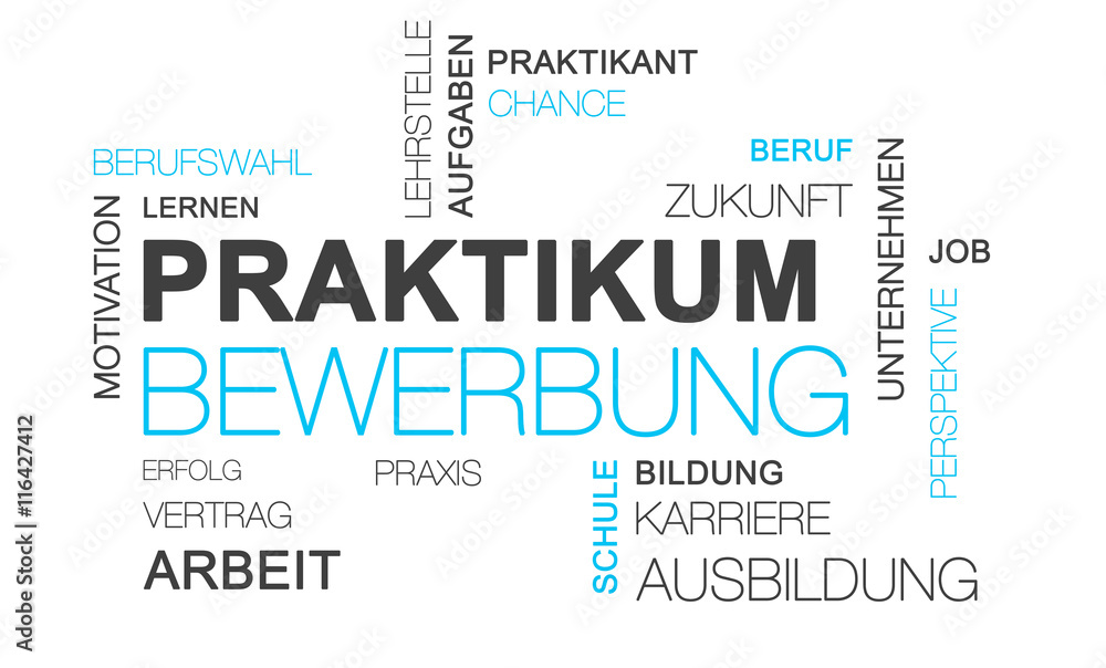 Fototapeta premium Praktikum word cloud
